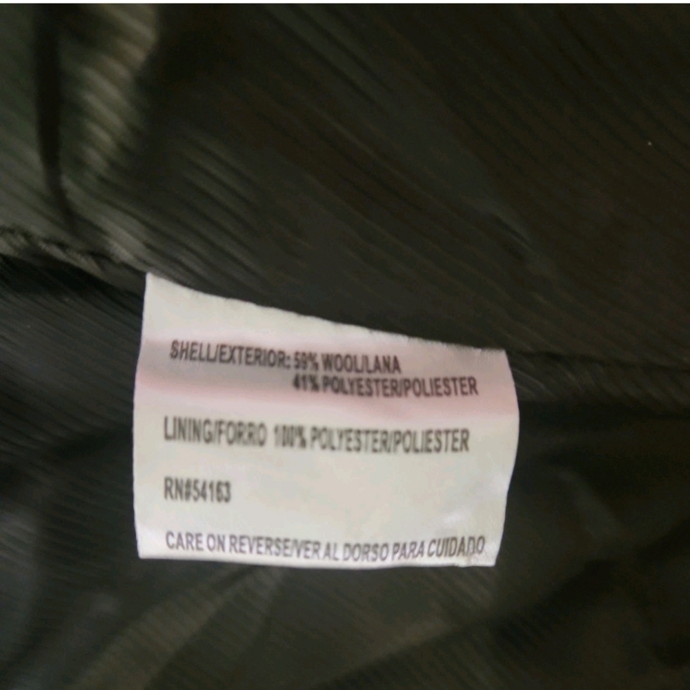Calvin Klein Wool Blend Double Breasted Red Peacoat Coat Women's Size 14 Classic - Picture 11 of 12